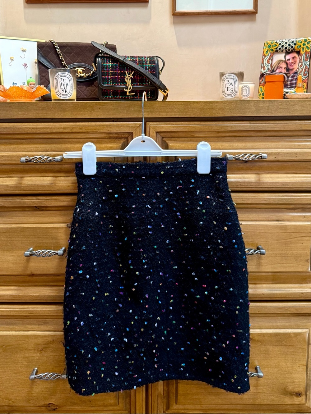 Vintage CHANEL Confetti Tweed Skirt - 1980s/1990s